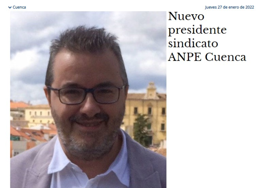 José Vicente Villalba nuevo presidente ANPE Cuenca